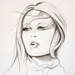 'Cigarette' Brigitte Bardot 150 x 150 - SOLD
